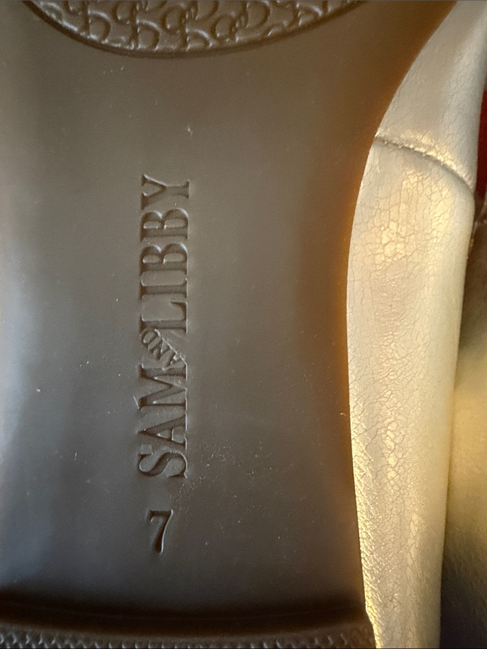 Sam & Libby Metallic Silver Mary Jane Flats Sz 7 Women's LOVE ❤️ - Picture 5 of 6